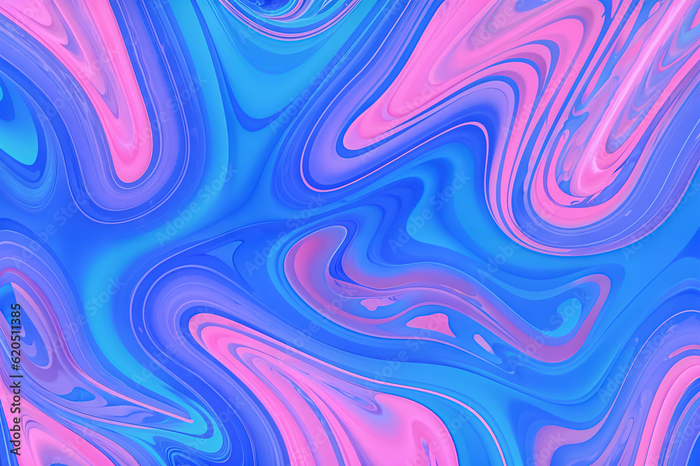 Fototapeta premium Abstract background fluid waving, holographic color, glossy and glowing, Iridescent Texture. - Generative AI
