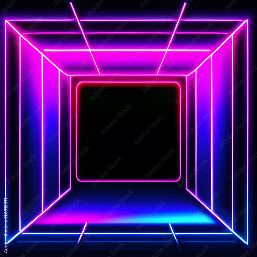 Colorful purple and blue mix neon light in dark background Colorful purple and blue mix neon light in dark background