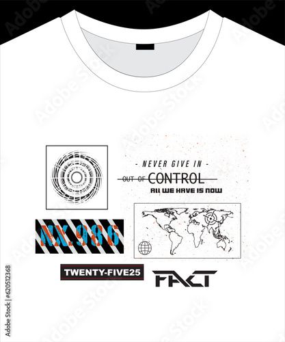 Unisex  trendy graphic pattern design for t shirt print