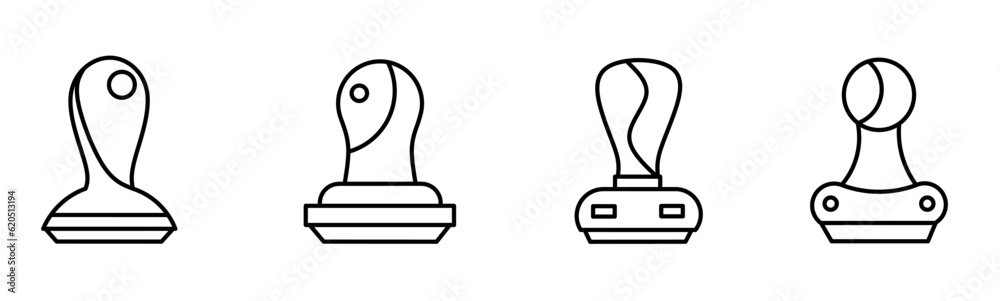 Stamp icon. Stamp thin line icon collection. Stock vector Stamp icon. Stamp thin line icon collection. Stock vector