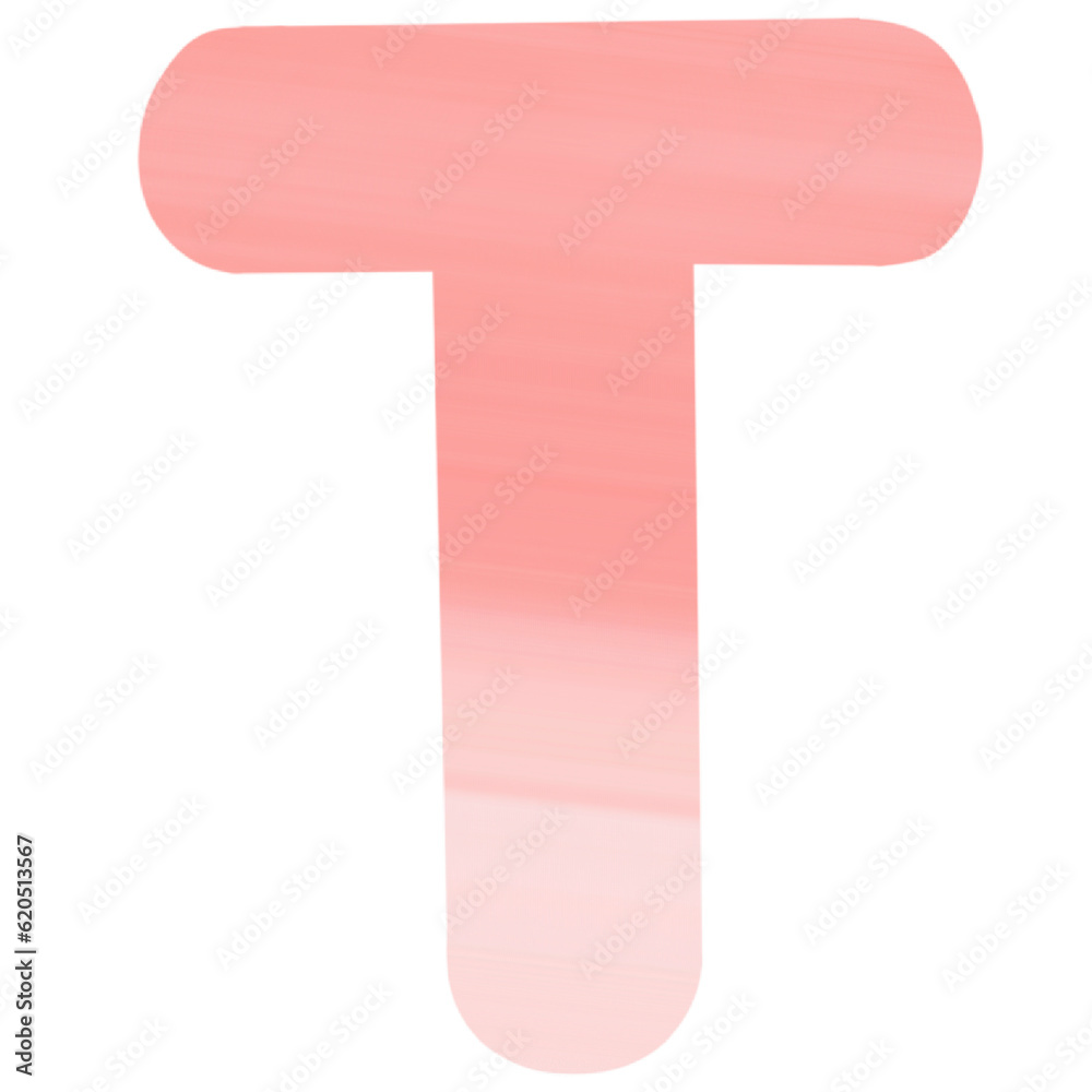 Red and pink gradient letter, Watercolor pattern, Hand drawn Red and pink gradient letter, Watercolor pattern, Hand drawn