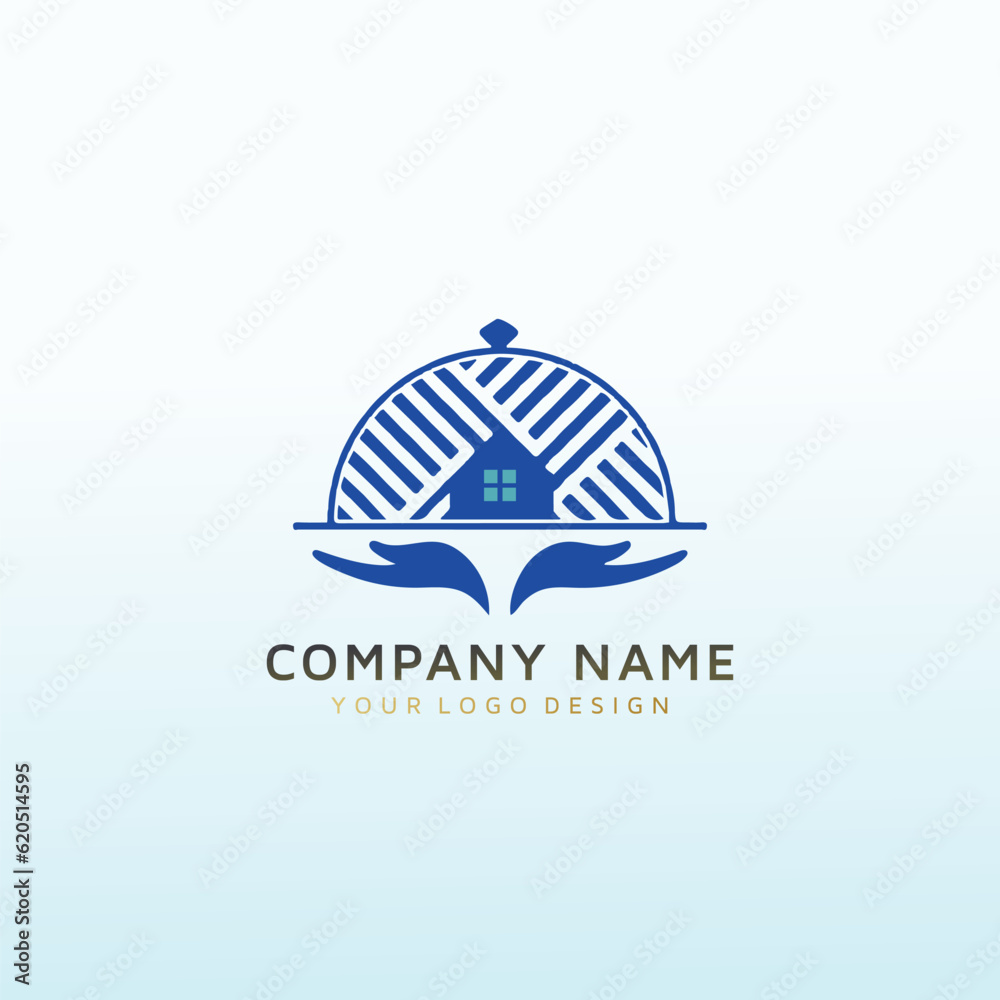 Real estate restaurant logo design