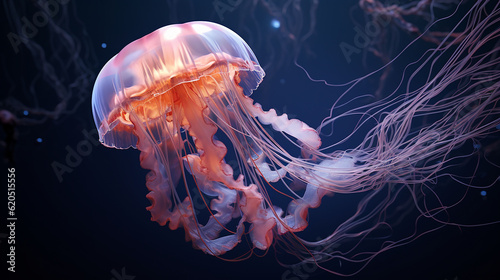 poisonous sea jellyfish, Generative AI © Nakron