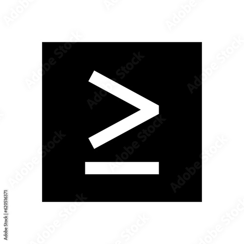 is greater than or equal to glyph icon