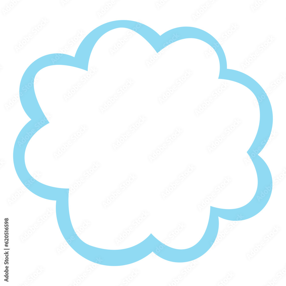 Cute blue cloudlike frame vector design element. Abstract customizable symbol for infographic with blank copy space. Editable shape for instructional graphics. Visual data presentation component Cute blue cloudlike frame vector design element. Abstract customizable symbol for infographic with blank copy space. Editable shape for instructional graphics. Visual data presentation component