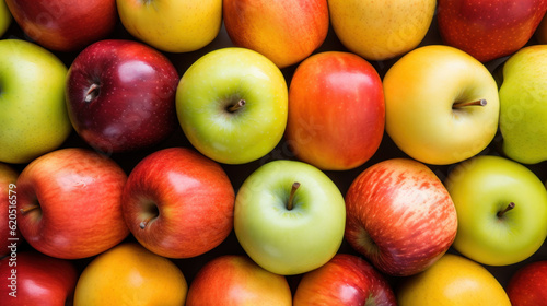 background of apples of different colors photo