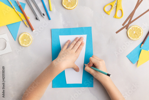 Quadro su tela Paper lemonade with lemons