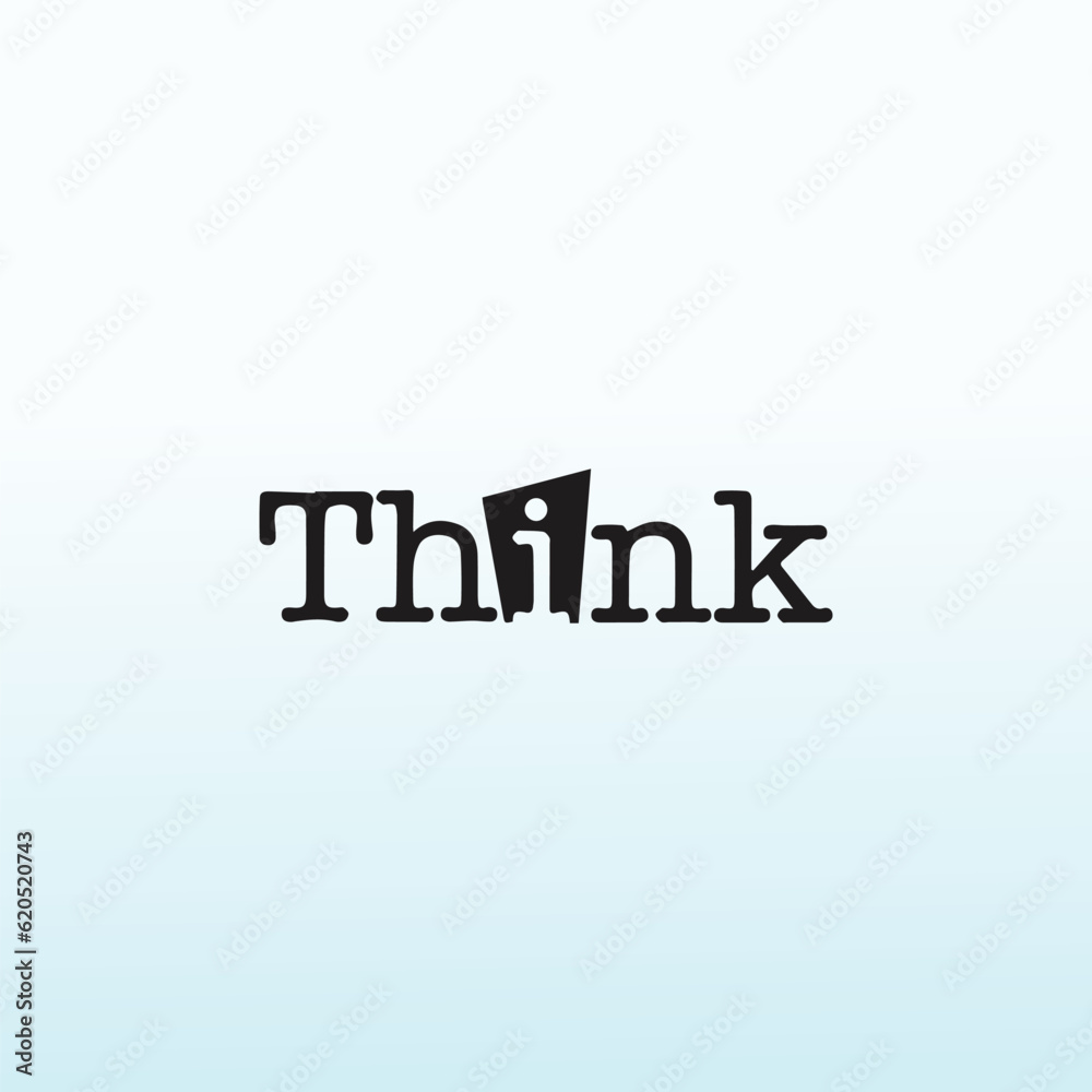 word think vector logo design word think vector logo design