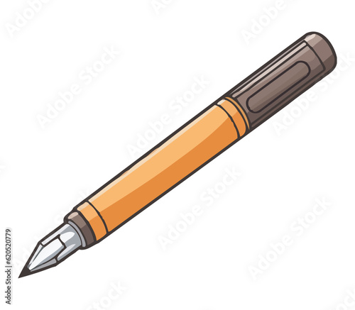 Yellow pen supply, creating a signature with creativity