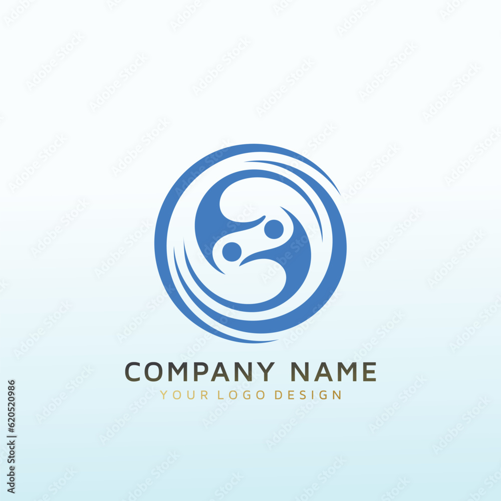 medical community and patients vector logo medical community and patients vector logo