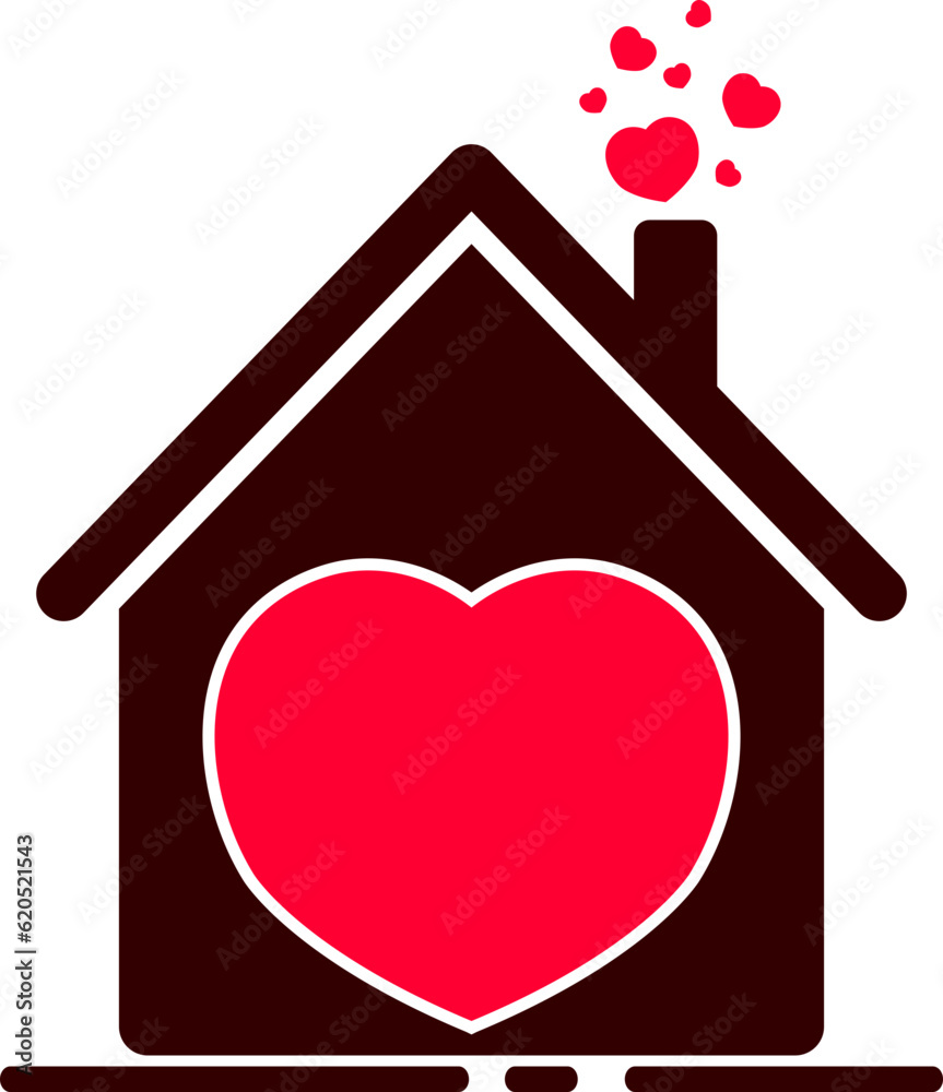 House icon, home symbol on transparent background, SVG