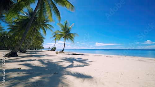 beach with palm trees