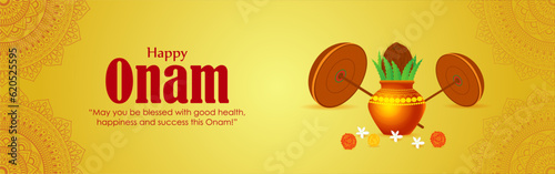 Vector illustration of Happy Onam social media story feed mockup template photo