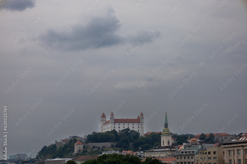 View of the Bratislava Castle. Castle in the capital of Slovakia, Bratislava. The photo conveys all the magnificence of the castle and its beauty View of the Bratislava Castle. Castle in the capital of Slovakia, Bratislava. The photo conveys all the magnificence of the castle and its beauty
