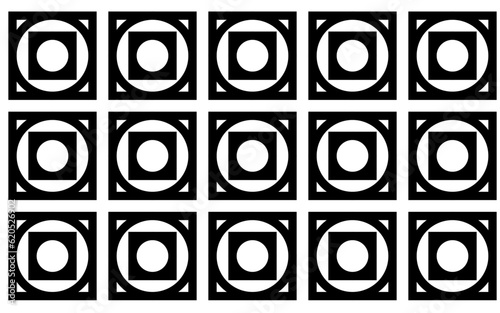 square and circle seamless pattern background and texture 