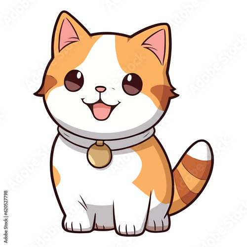 Fluffy Companion  Irresistible 2D Munchkin Cat Illustration