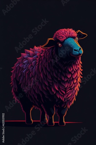 illustration of a sheep © josé conti