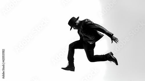 Person jumping in the style of hip-hop style