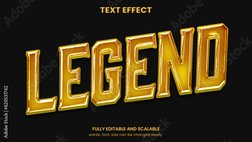 Fotografie, Obraz 3d luxury silver golden text style effect template editable text effect