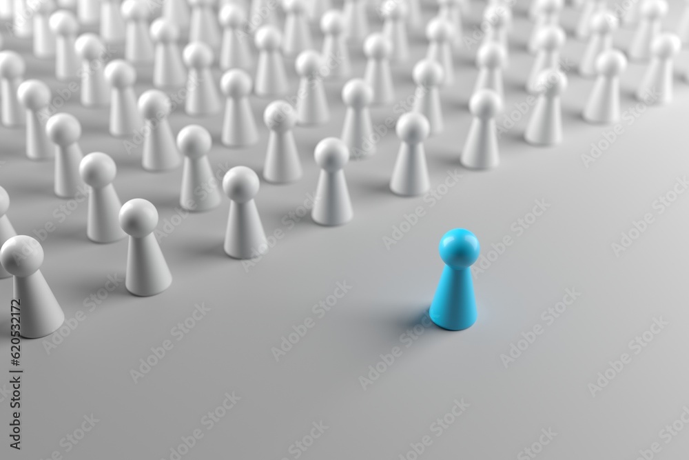 Team leader. Standing out from the crowd Team leader. Standing out from the crowd