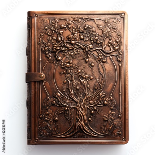 Book on white background.