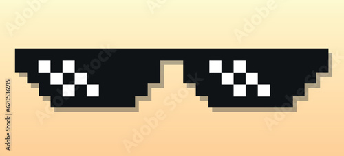 Like Boss Dark Glasses. Laike Boss pixel glasses