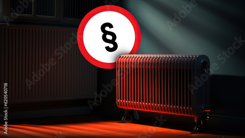 Heizungsgesetz, Bundesverfassungsgericht, Eilantrag, Wirtschaftsministerium, Gesetz Illustration