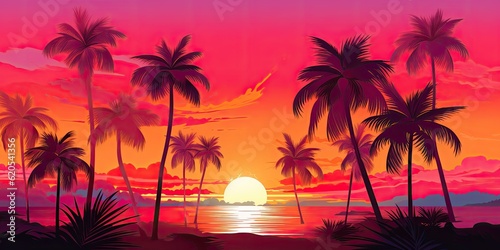 hot pink background an illustration of a hot pink background resembling a vibrant sunset Generative AI Digital Illustration Part 060723 © Cool Patterns