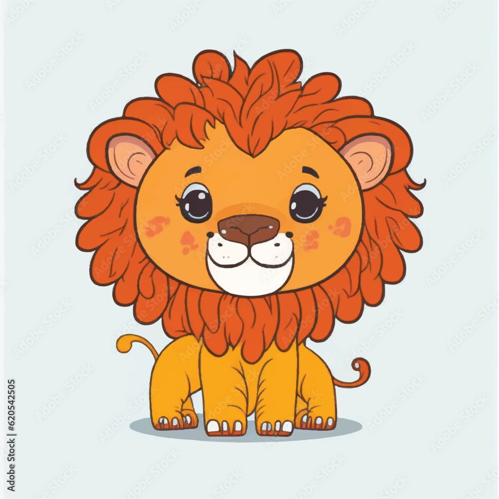 cute lion cartoon vector design cute lion cartoon vector design