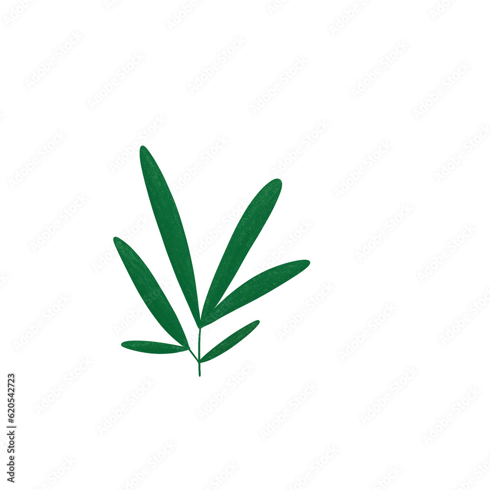 Obraz premium Simple Watercolor Textured Plant