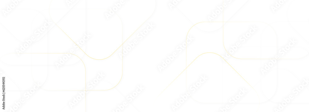Minimal geometric white background with golden line abstract design. Paper cut style with golden lines. Luxury concept. White abstract background luxury with line gold 3d paper cut style.
