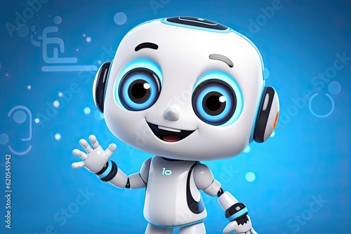 ChatGPT as a cute robot answering questions © javier