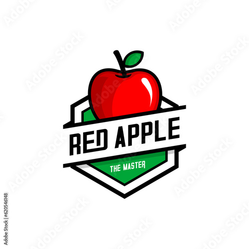 red apple logo vector, fresh fruit