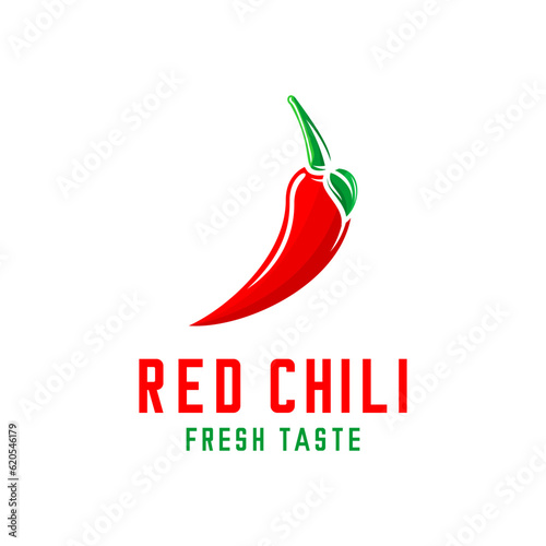 hot red chili pepper logo vector design
