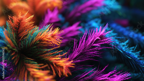 Close up of Christmas tree with one burned sparkler and bokeh light in the background. Generative Ai © Mukhlesur
