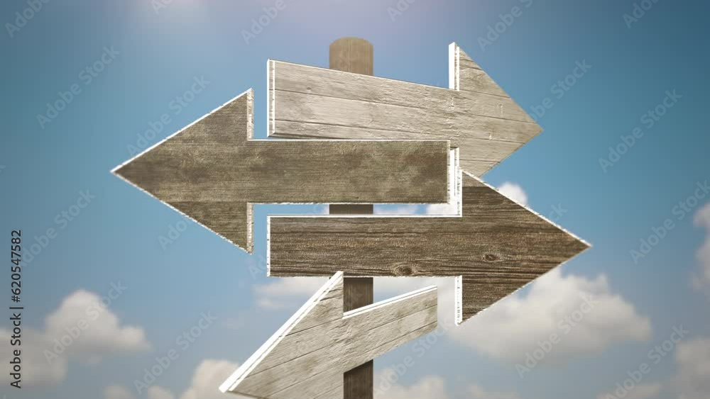 Direction indicator on road with blue sky, motion promotion, summer and travel style background Direction indicator on road with blue sky, motion promotion, summer and travel style background