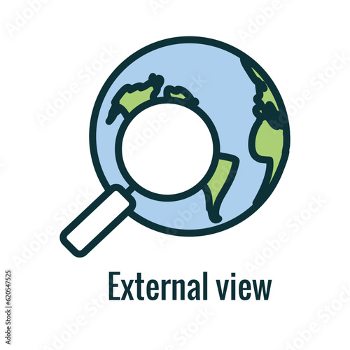 Company Analysis Factor Icon Depicting Pestel Method