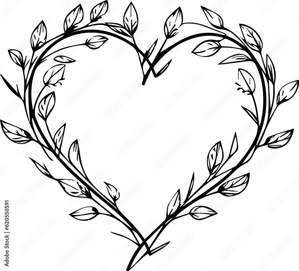 Obraz premium Heart Frame black images