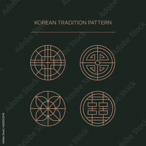Traditional Asian and Korean Patterns Set