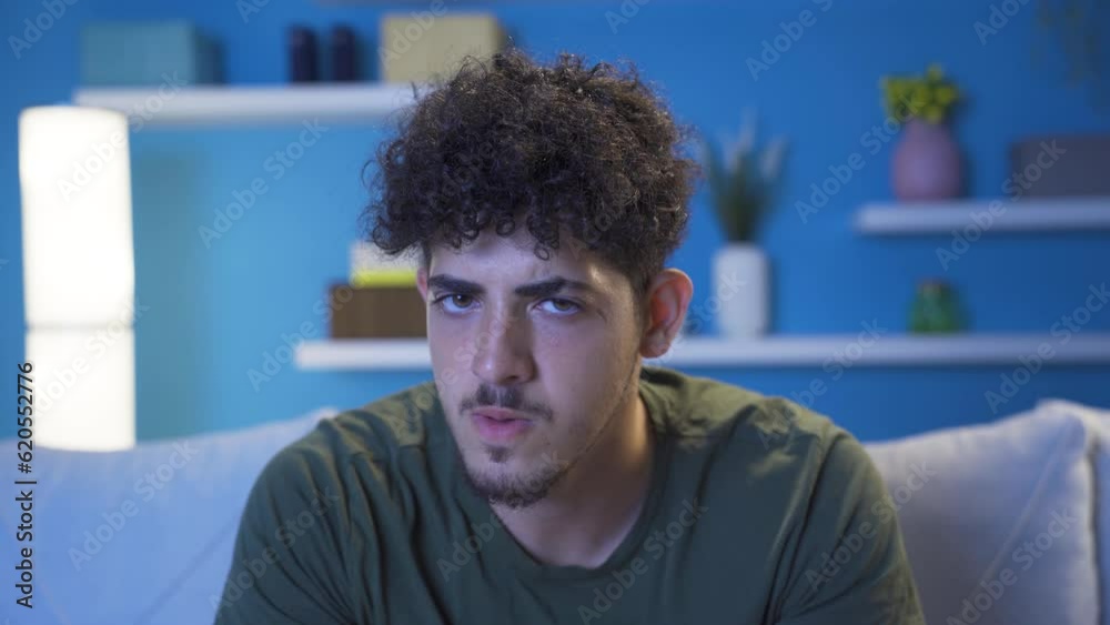 Close-up portrait of frustrated young man. Close-up portrait of frustrated young man.