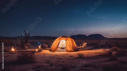 camping in the desert
