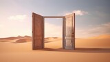 open door to the desert
