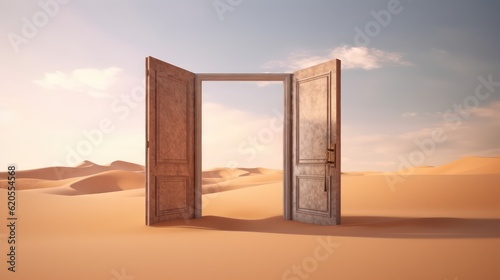 open door to the desert