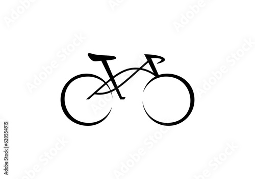 modern bicycle illustration vector logo	
