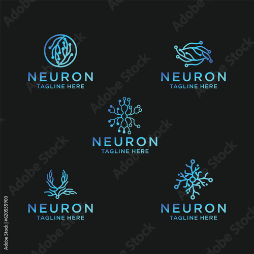 neuron logo vector icon illustration