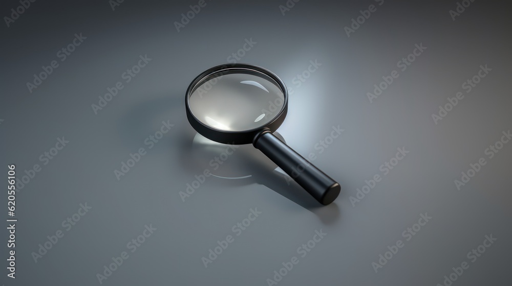magnifying glass isolated in gray background magnifying glass isolated in gray background
