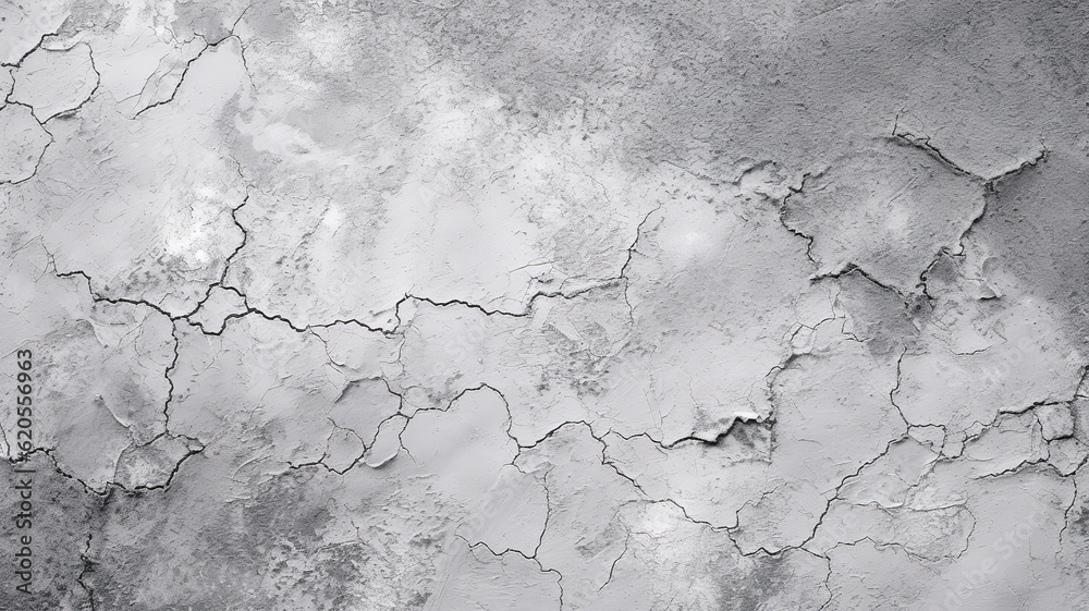 Closeup grunge texture white paint cement wall. Generative Ai