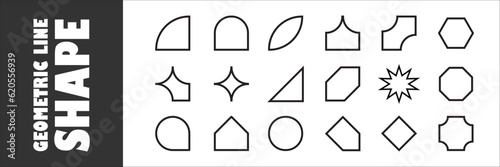 geometric line shape set