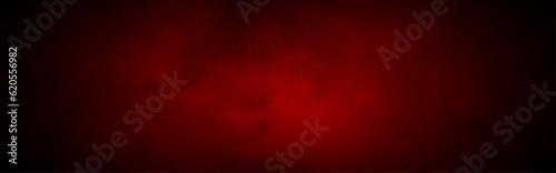 Beautiful Abstract Grunge Decorative Dark Red Stucco Wall Background. Bright center spotlight and black vignette border frame with vintage grunge background texture black paper layout design.