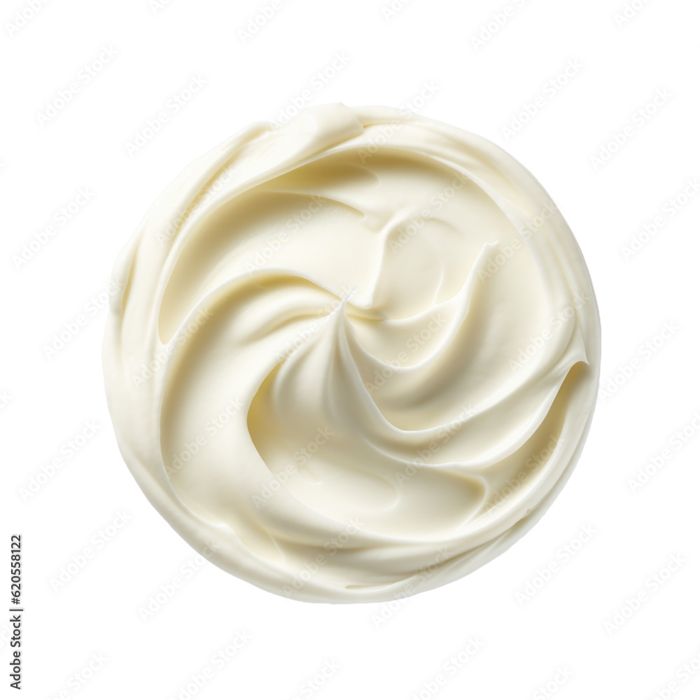 Vanilla creamy fondant isolated on transparent background Vanilla creamy fondant isolated on transparent background